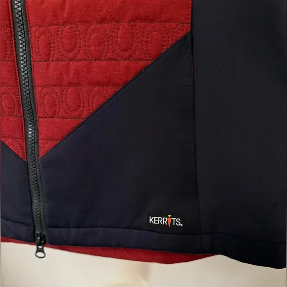 Kerrits 'Acclimate' Quilted Riding Vest Burgundy and Black Size Large - Picture 5 of 7